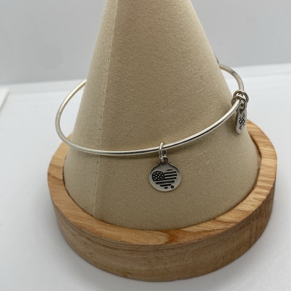 💙ALEX AND ANI💙Live Life with a Grateful Heart Bangle in Rafaelian Silver/GC - Picture 4 of 8
